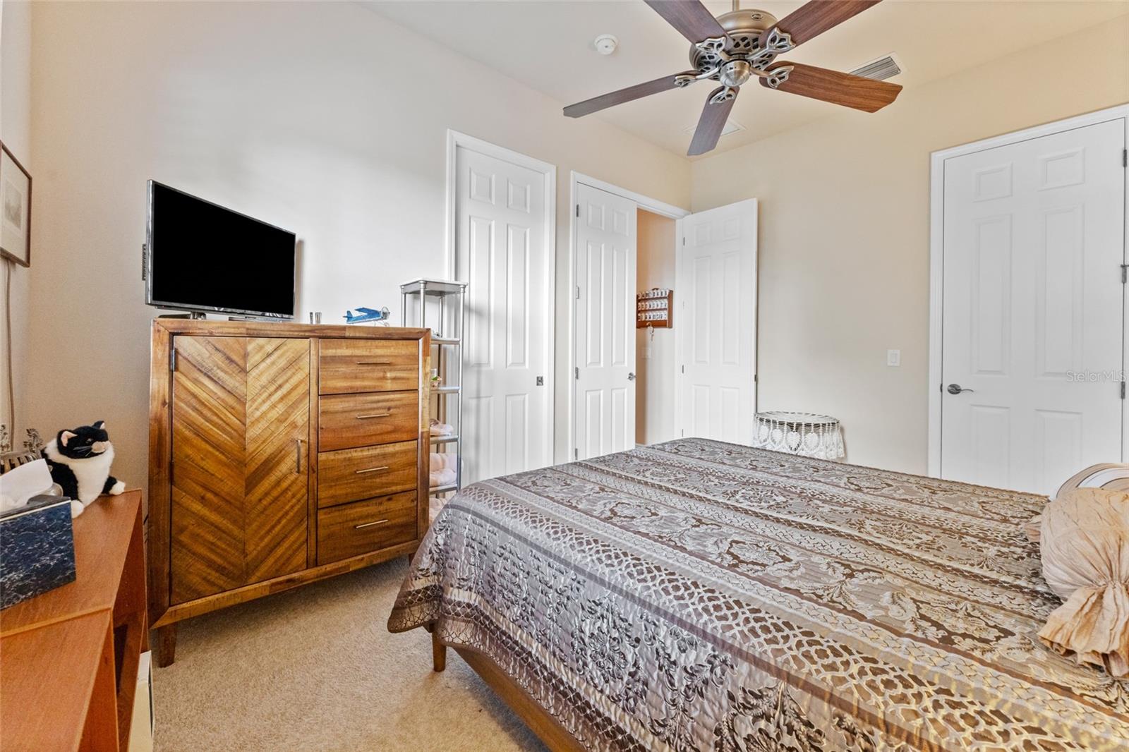 Bedroom 4 with pocket door to Bathroom 3