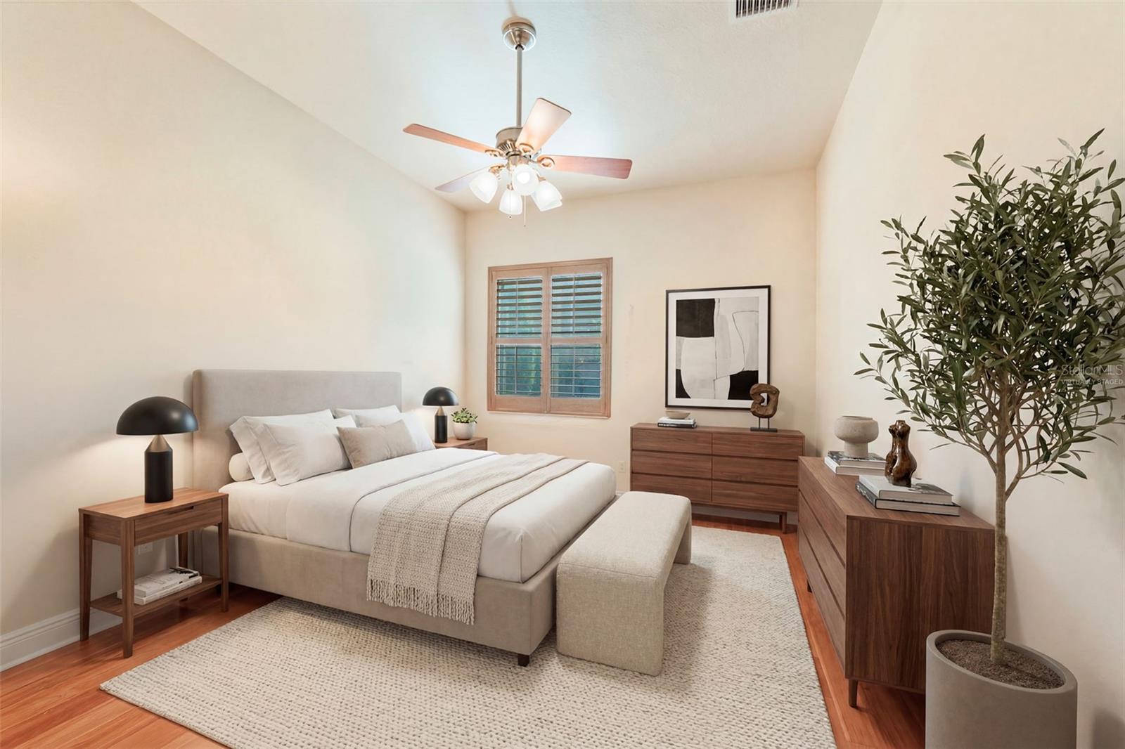 Virtually staged Bedroom 2