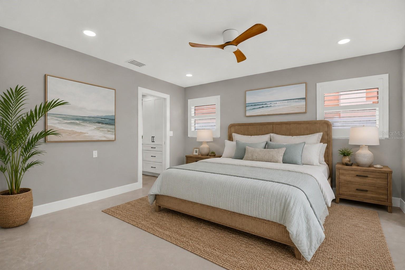 Virtually Staged Primary Bedroom