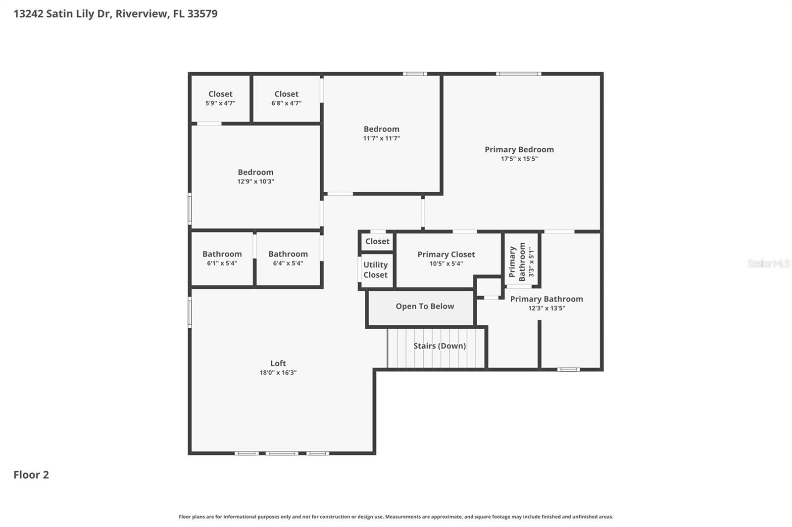 Floor plan second floor
