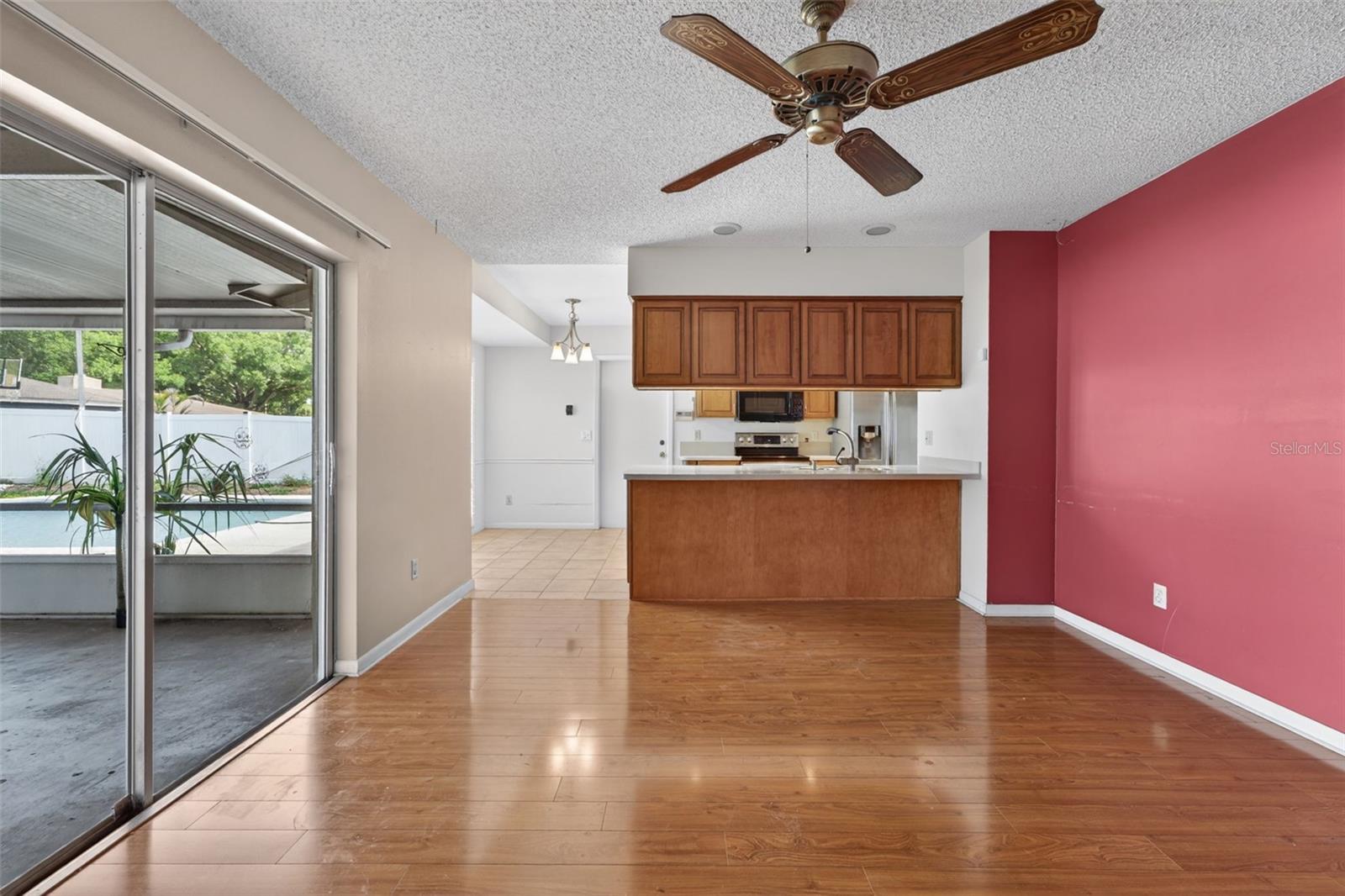 Warm Flooring in Family Room