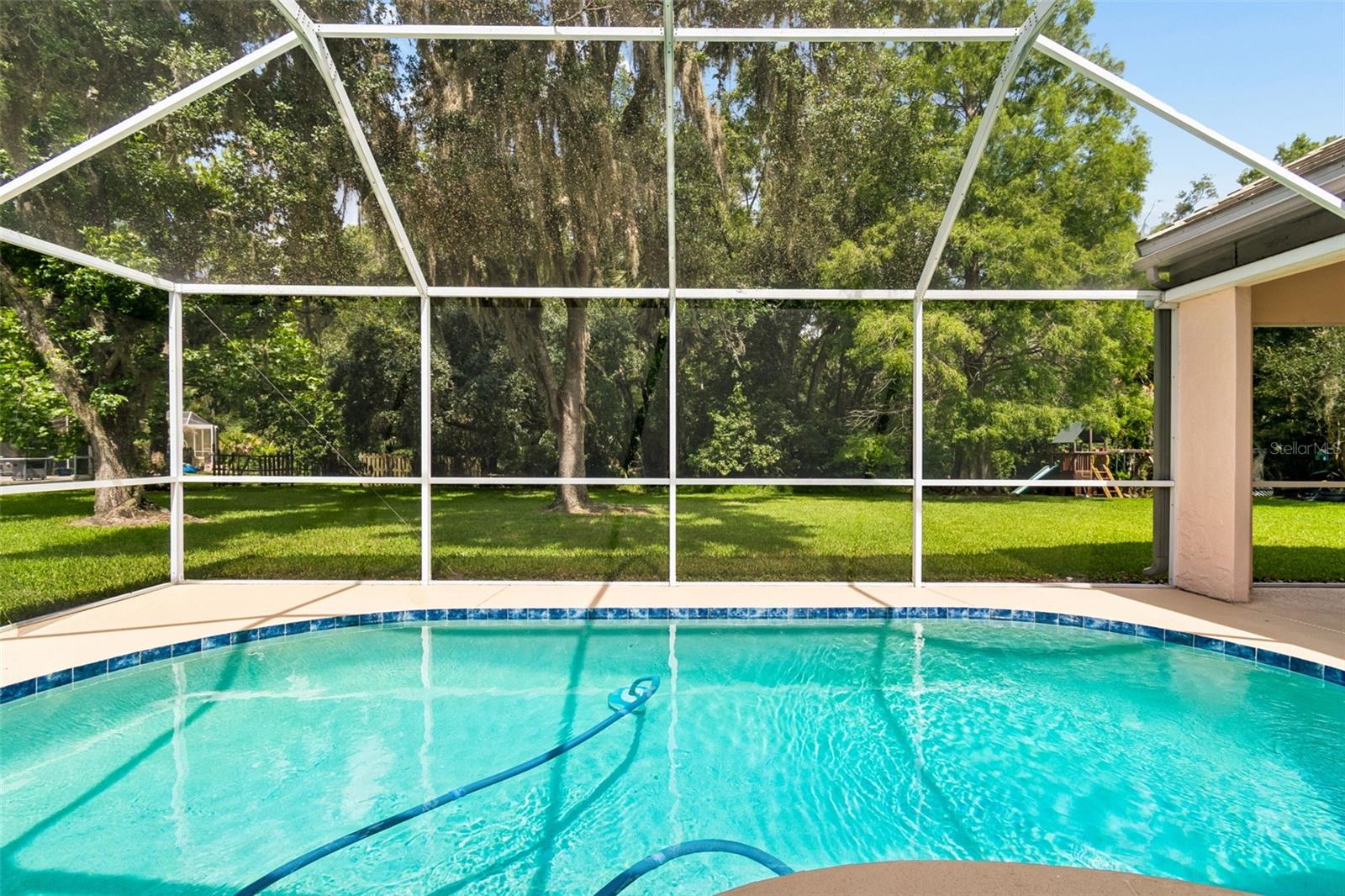 Newly resurfaced pool with new pool tile