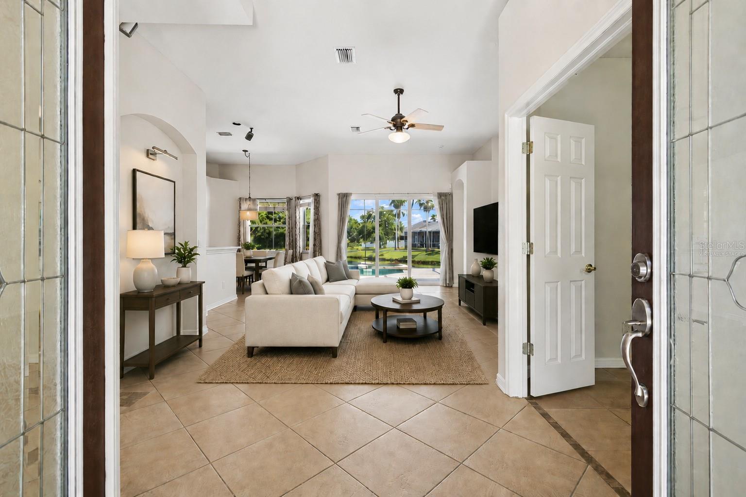 Entry virtually staged