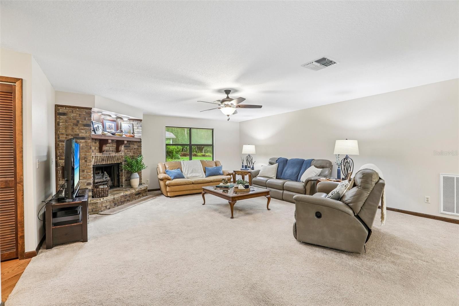 Great Room / Wood Burning Fireplace