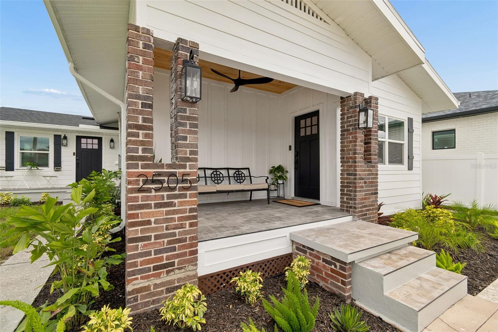 Unit A covered front porch