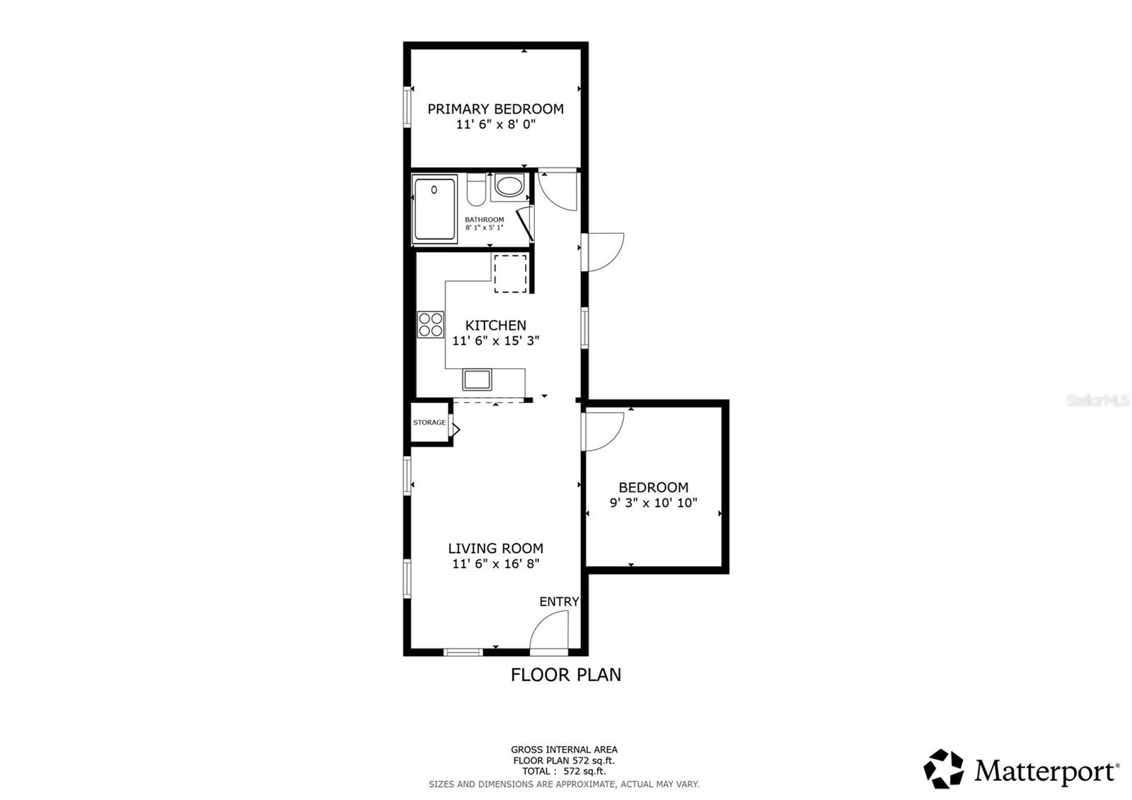 Unit B- 2bd/1ba