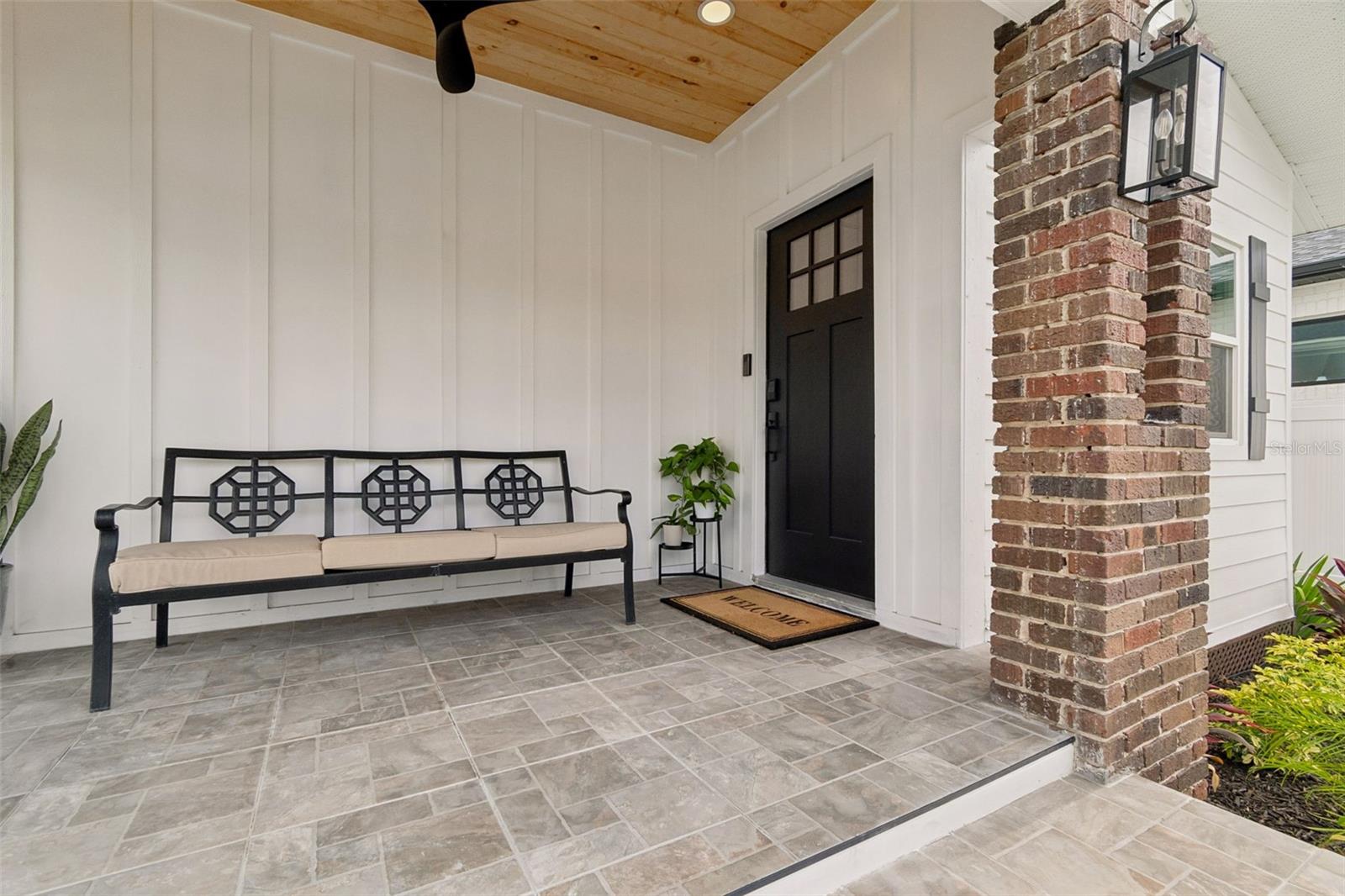 Unit A covered front porch