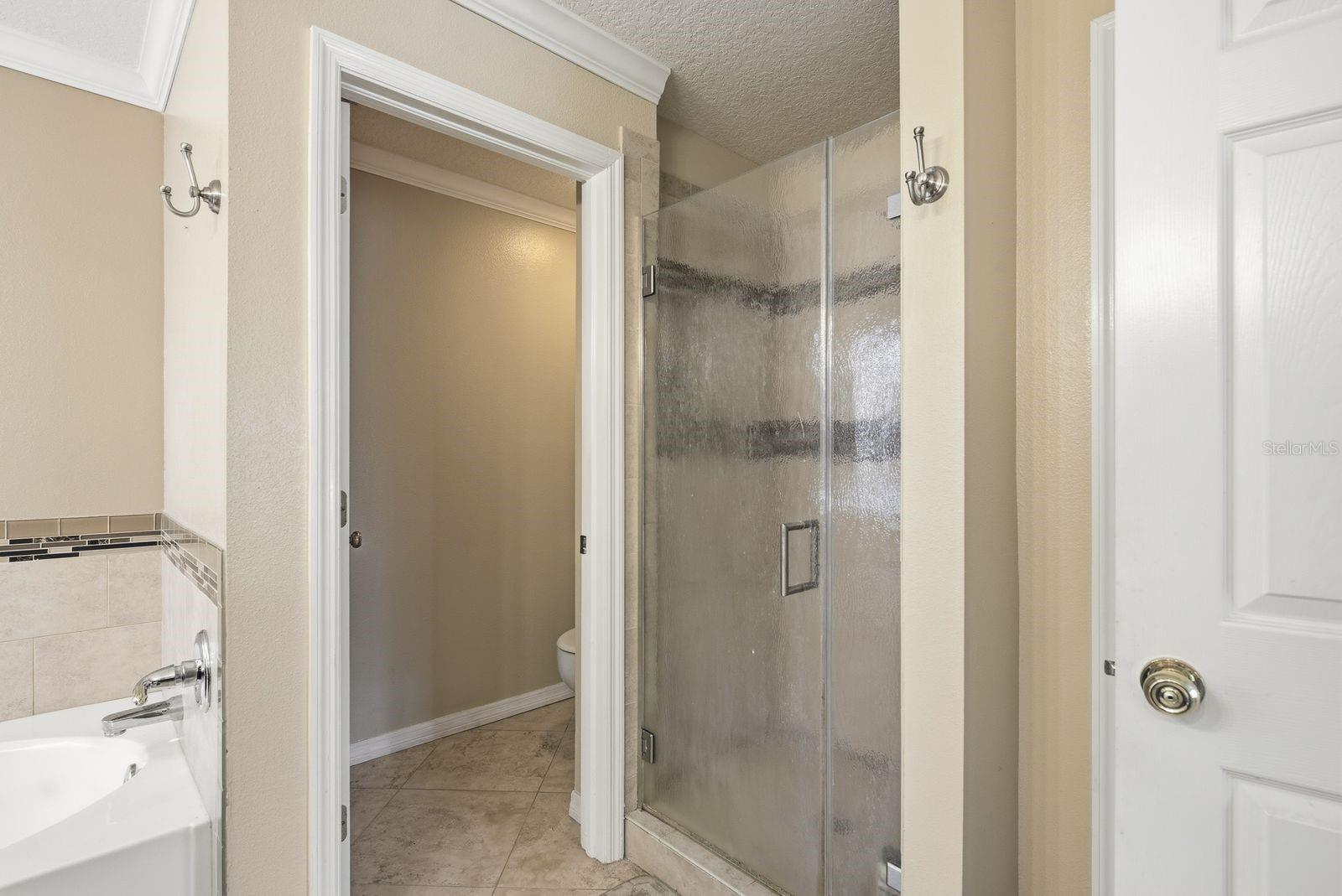 2nd floor master bathroom shower and garden tub