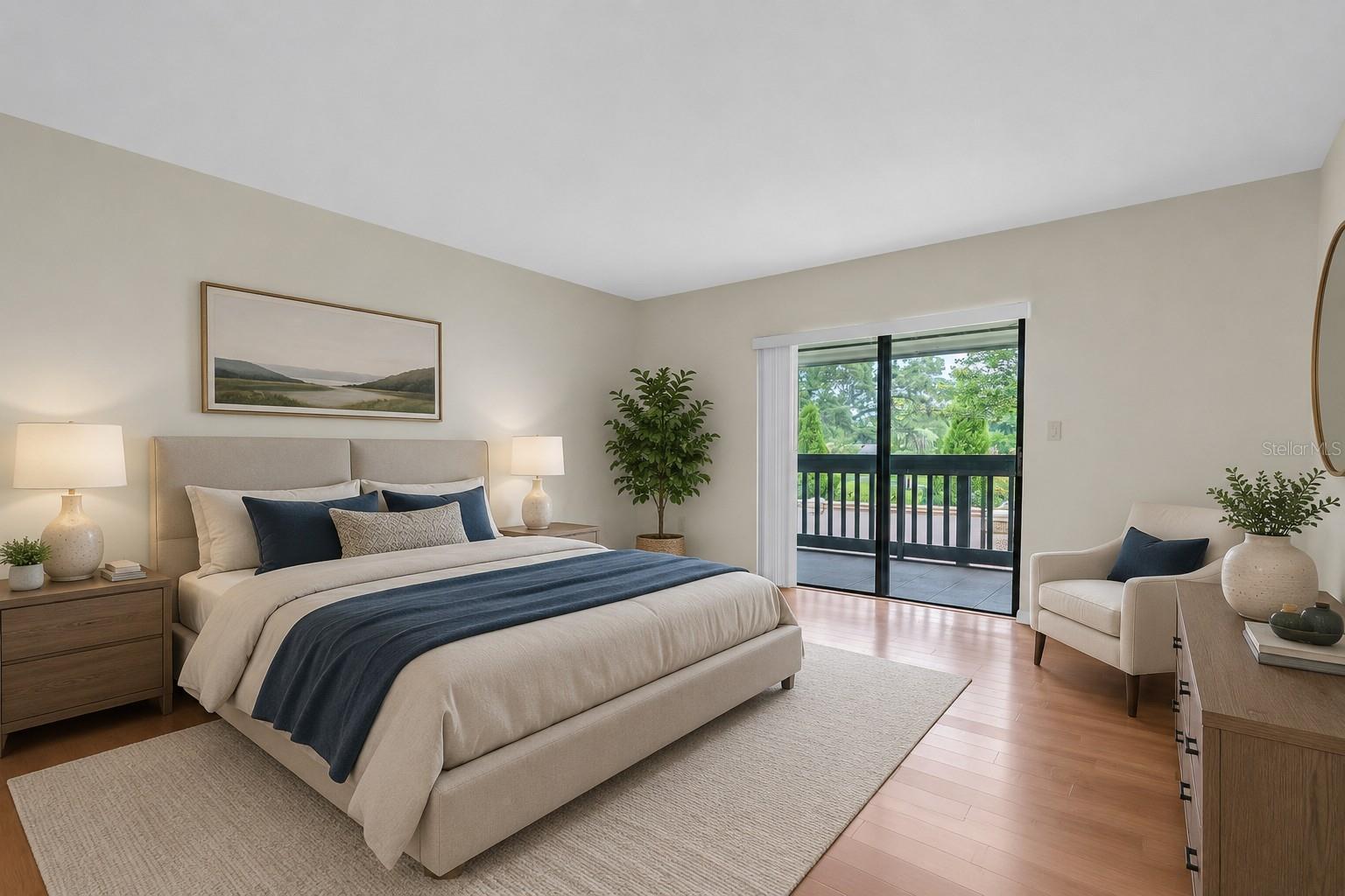 AI STAGED Primary Bedroom