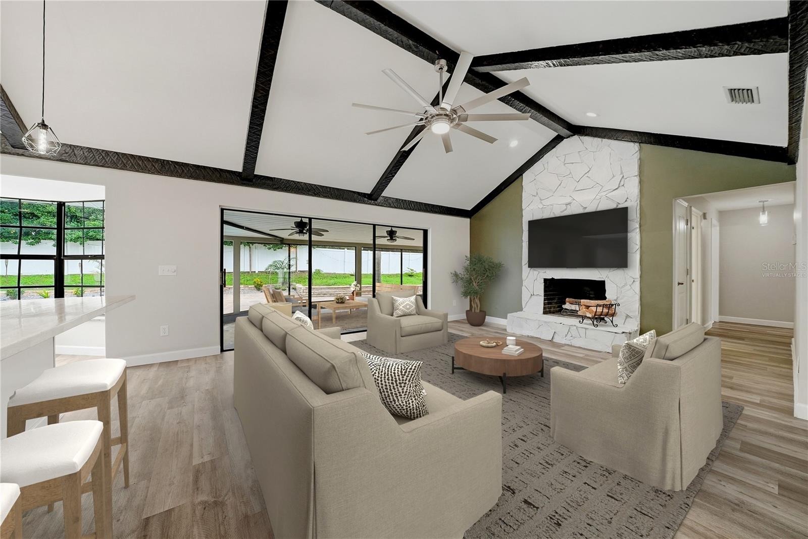 Family Room - Virtually staged
