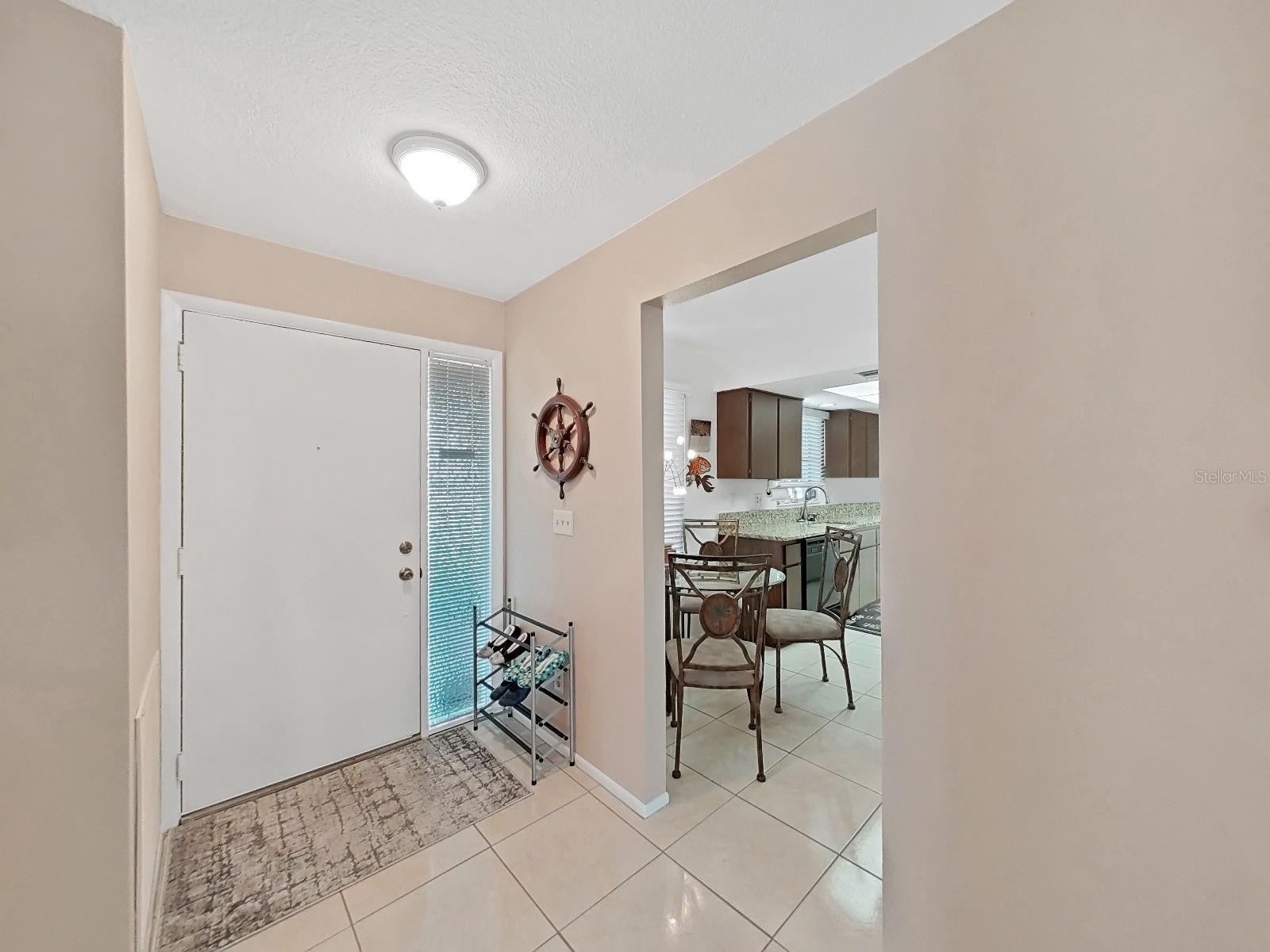 Front entrance and kitchen