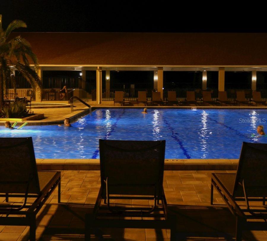 Clubhouse Pool at Night