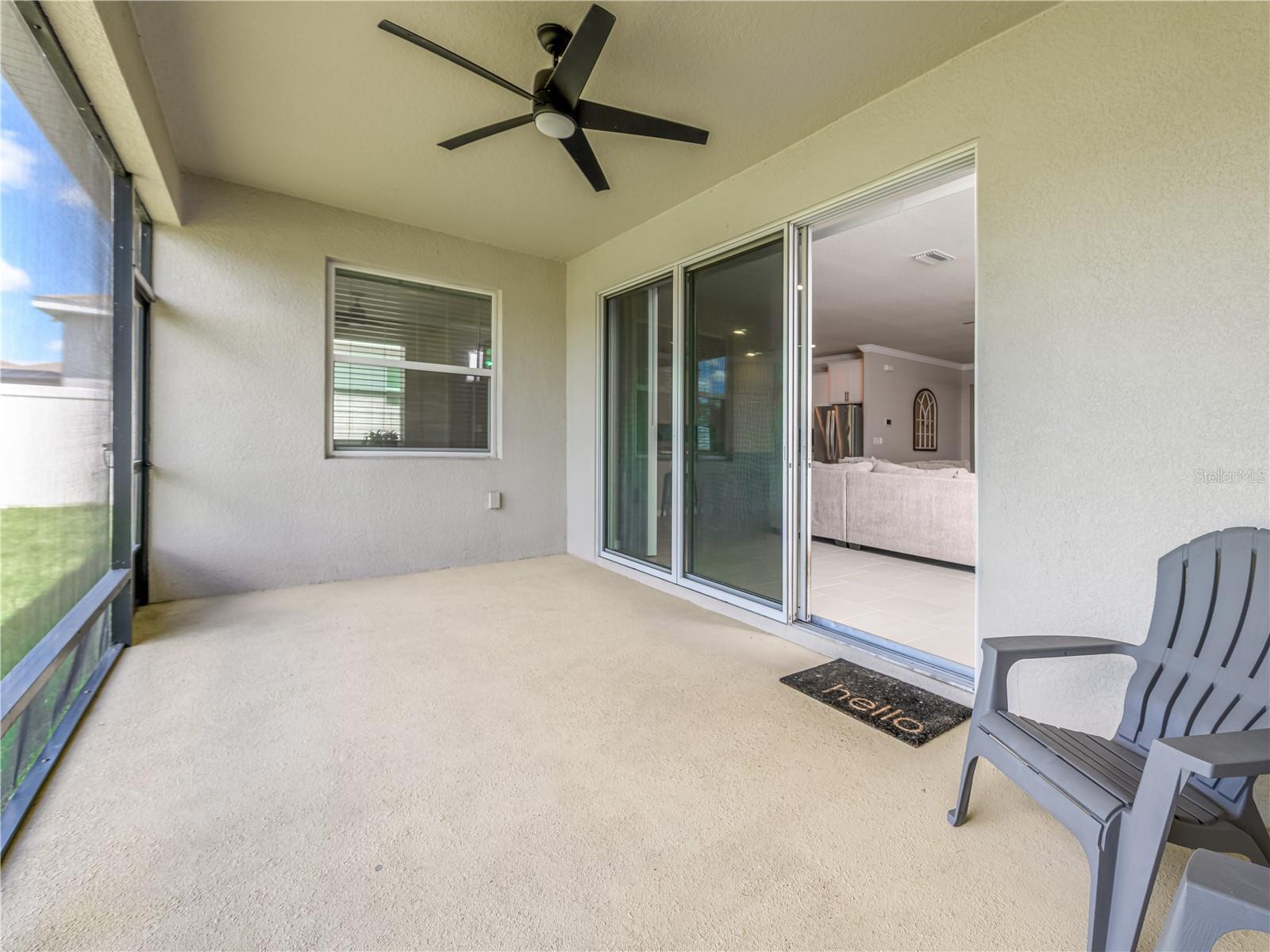 Screened in back patio