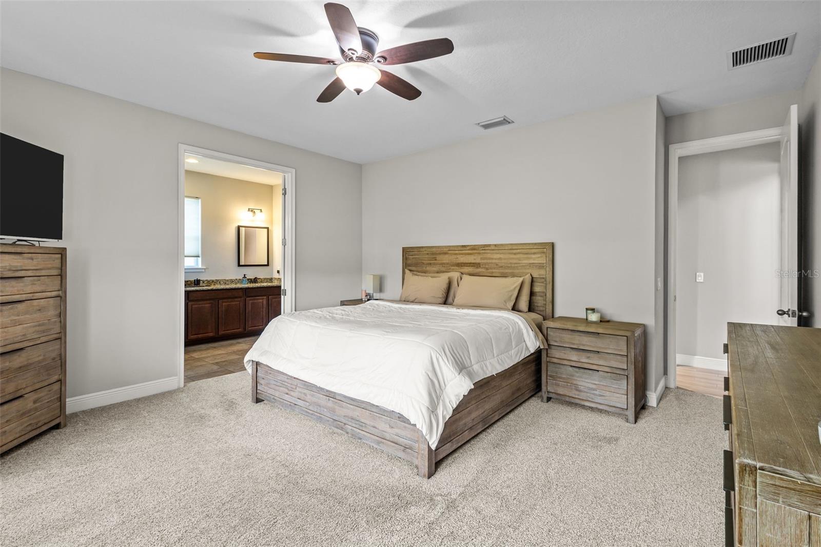Spacious first-floor primary retreat