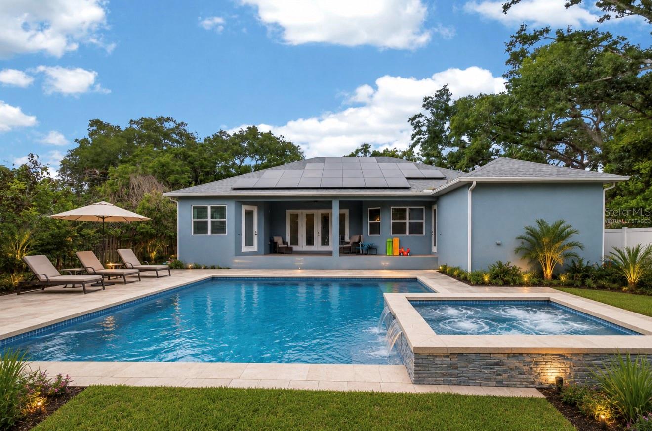 Virtually Staged Pool & Spa
