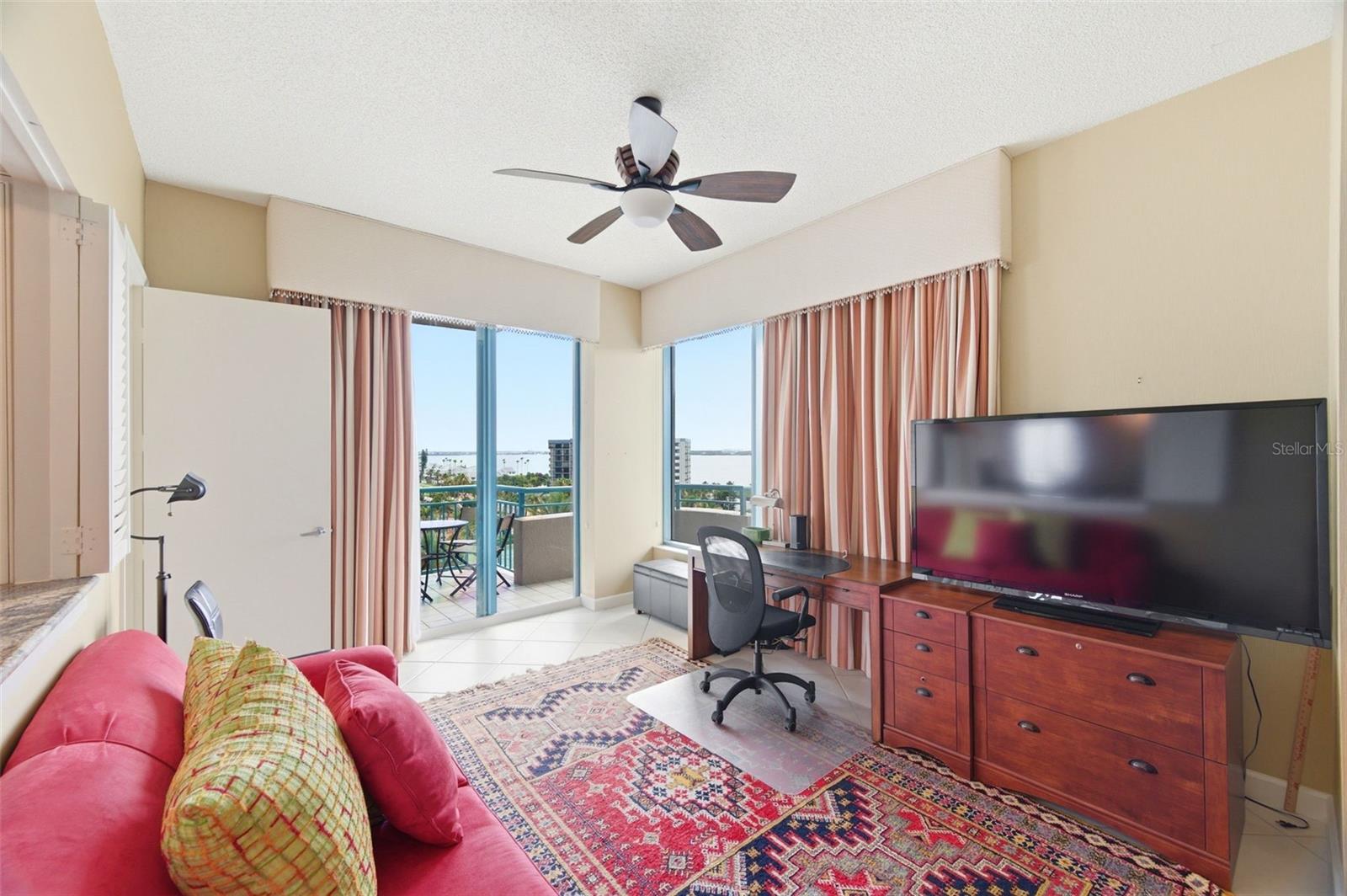 3rd bedroom configured as office