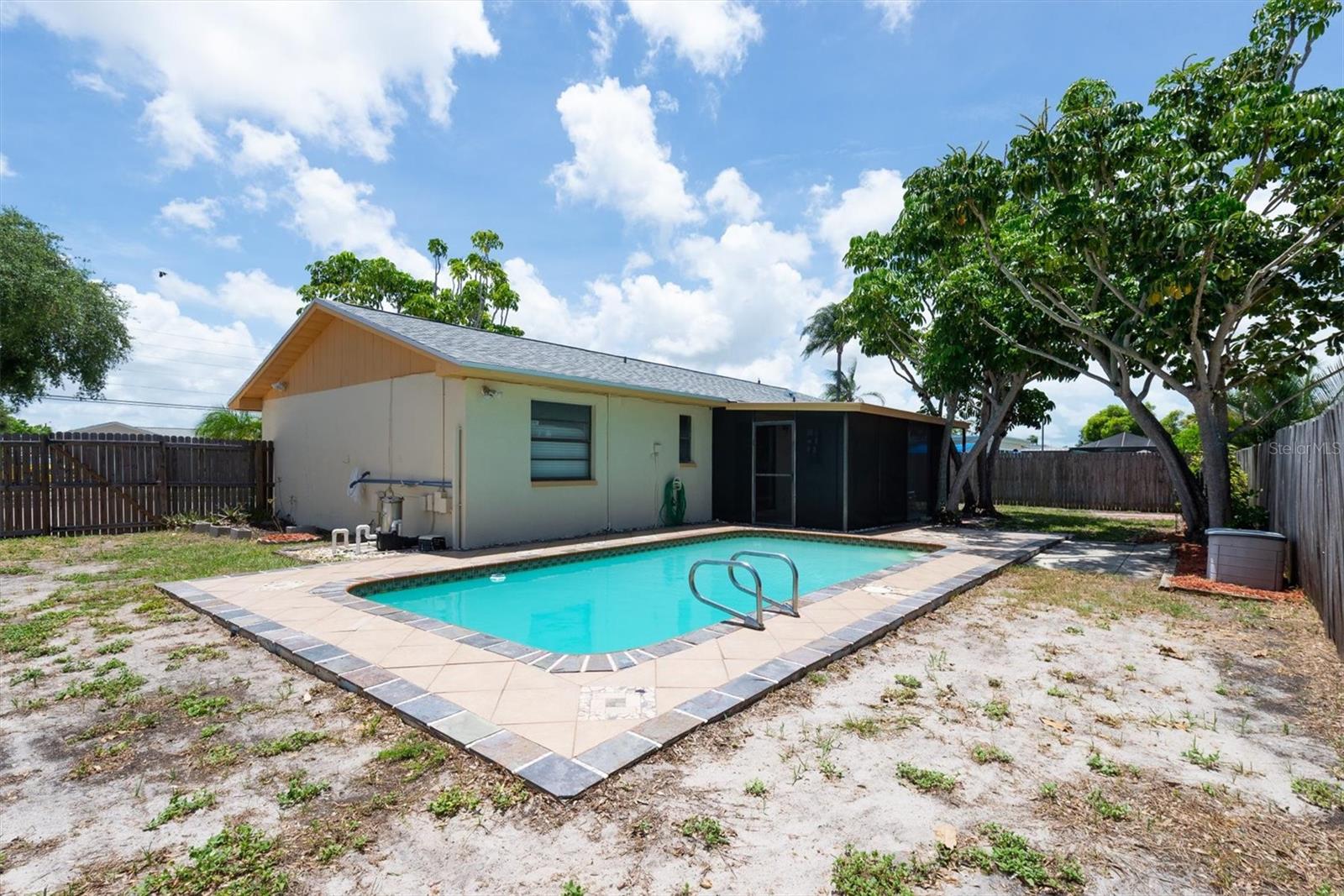 Pool in Fenced Backyard