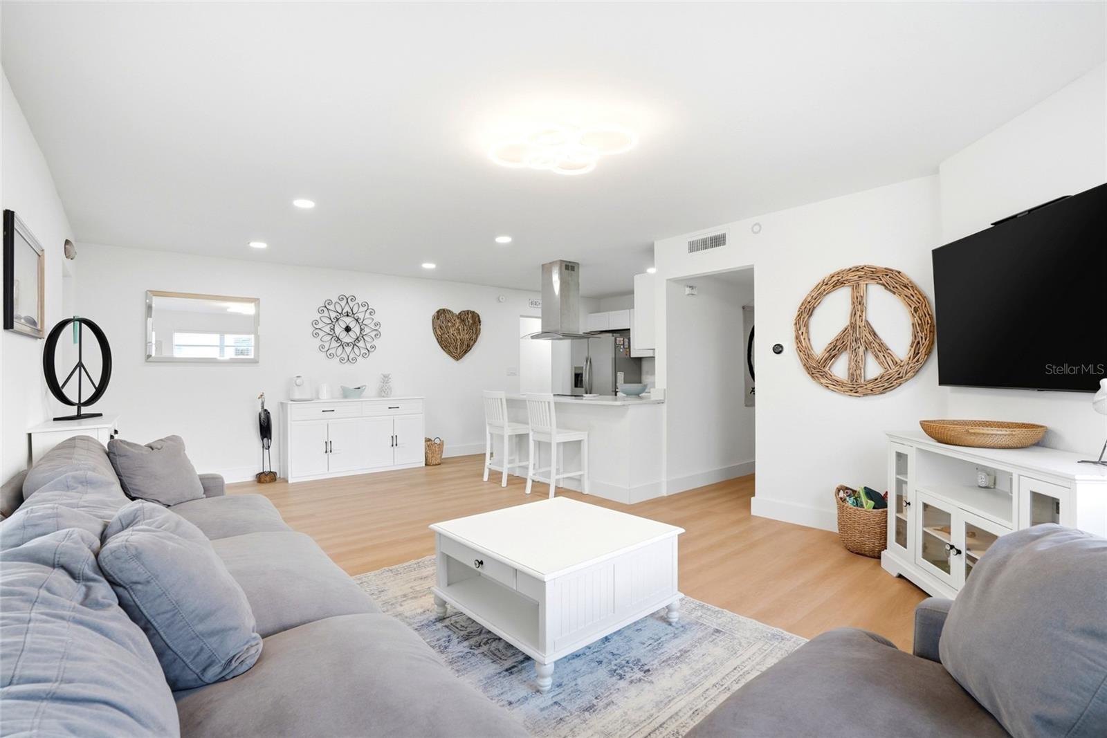 Living/Dining Combo with stylish energy efficient LED lighting