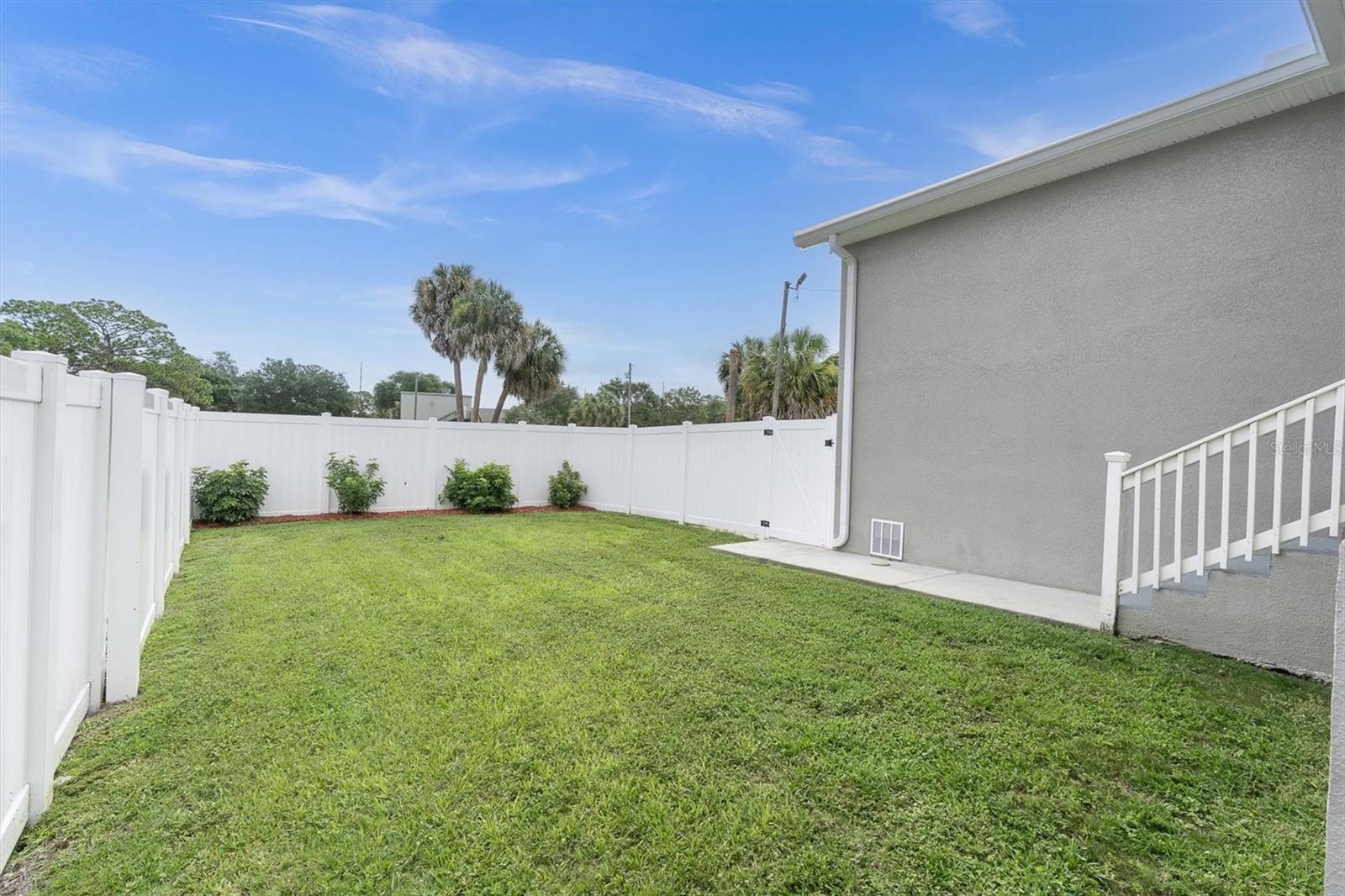 Fenced yard