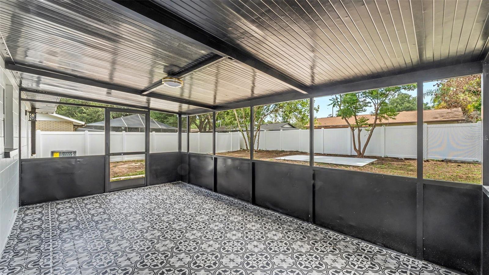 Screened in back patio