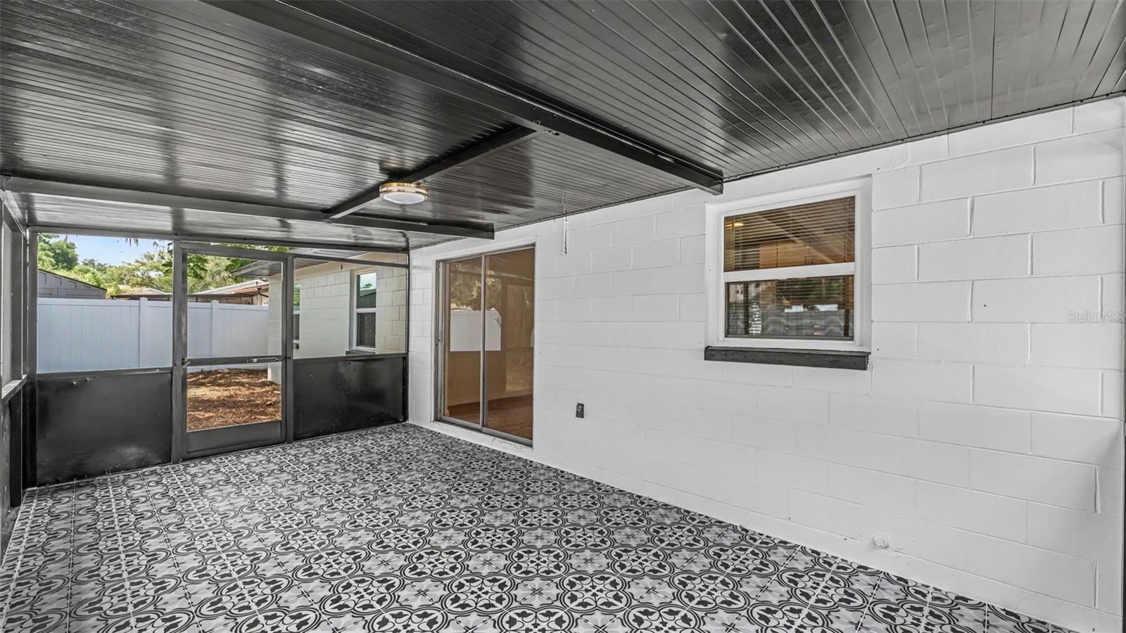 Screened in back patio