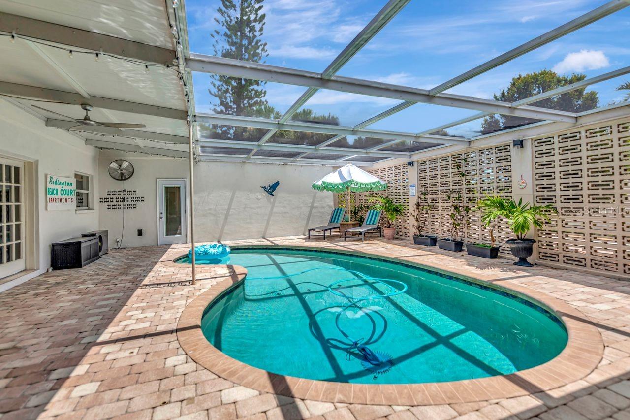 unique breeze block courtyard surrounding your private pool