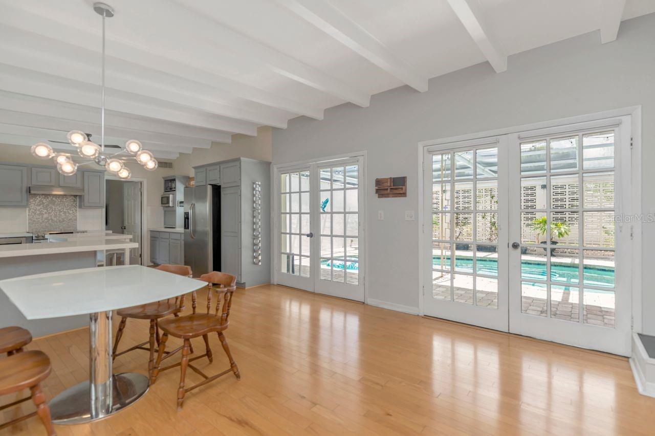 flooded with natural light