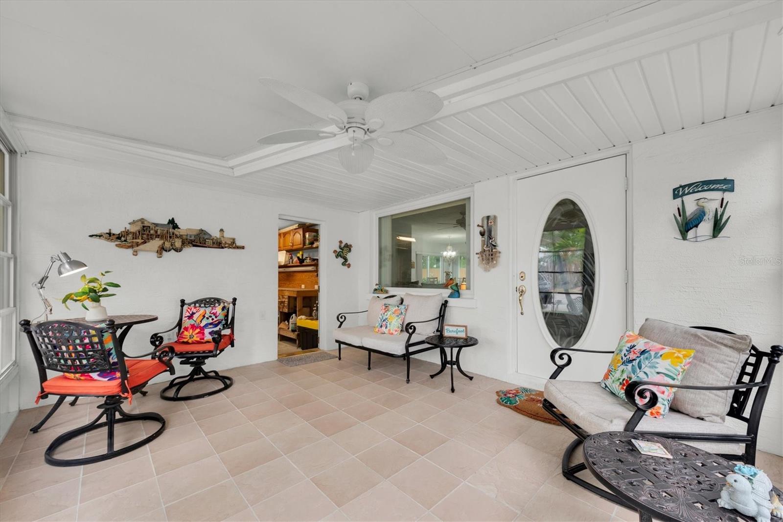 Front porch and garage entrance