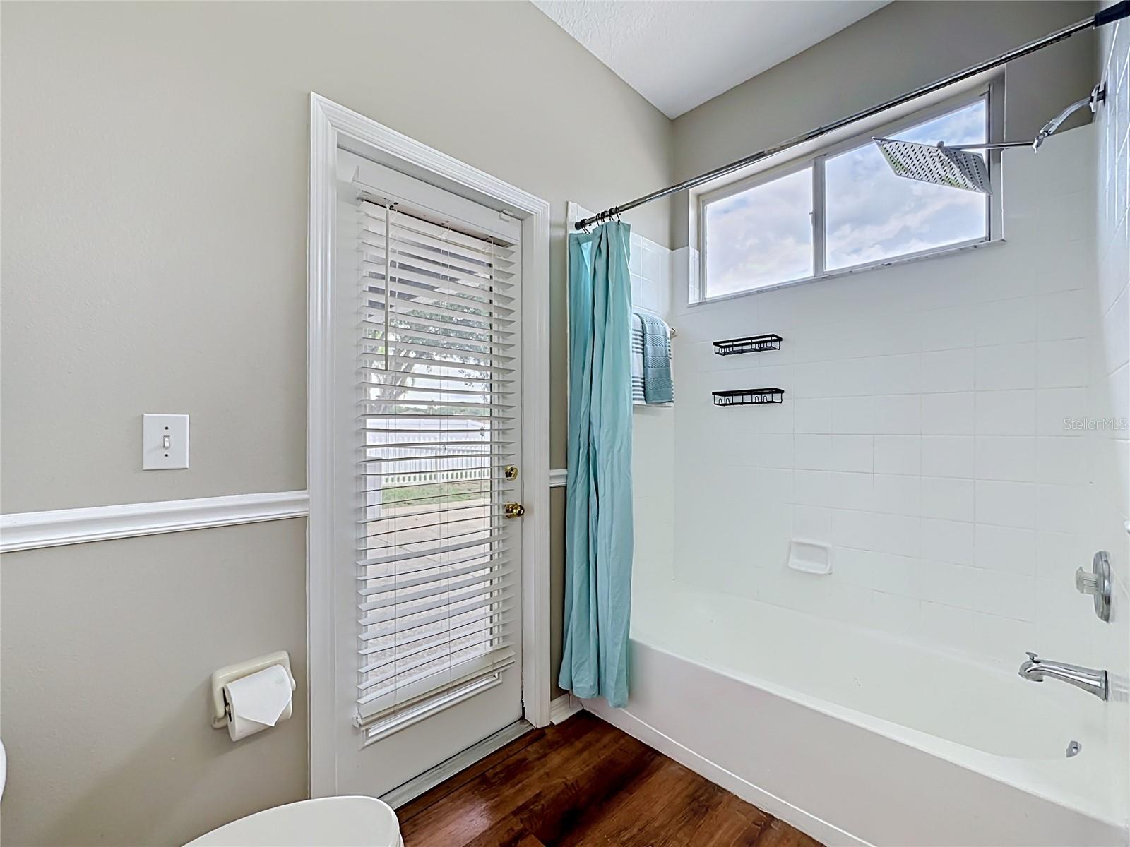 with french door leading to the pool area