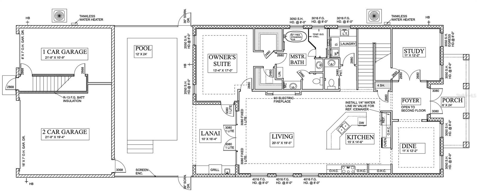 1st Floor Note: Pool is an upgrade not included in base pricing
