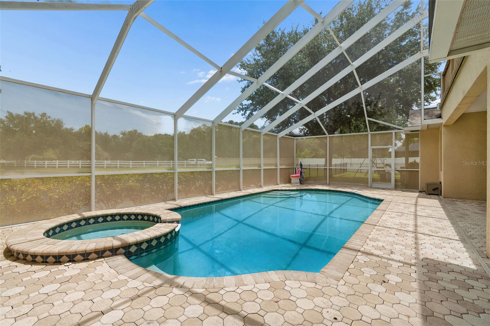 Private backyard pool retreat