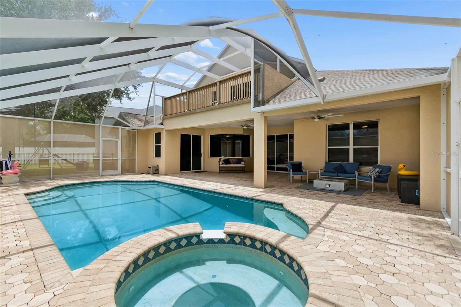 Private backyard pool retreat