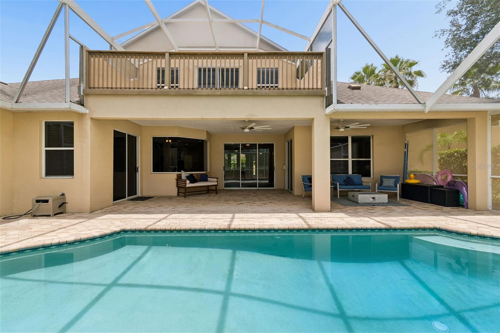 Private backyard pool retreat
