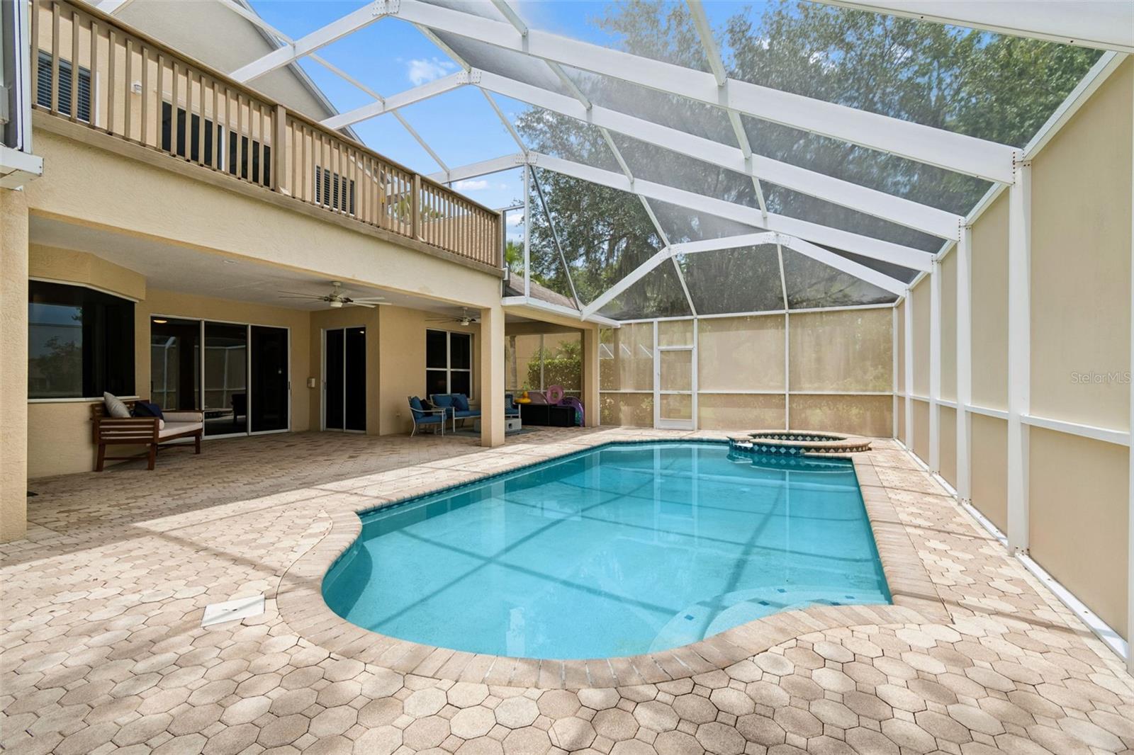 Private backyard pool retreat