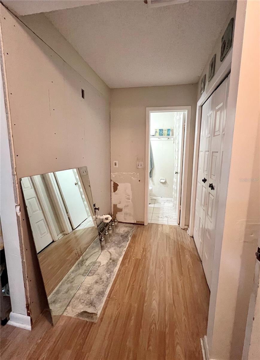 Unfinished remodel bathroom suite