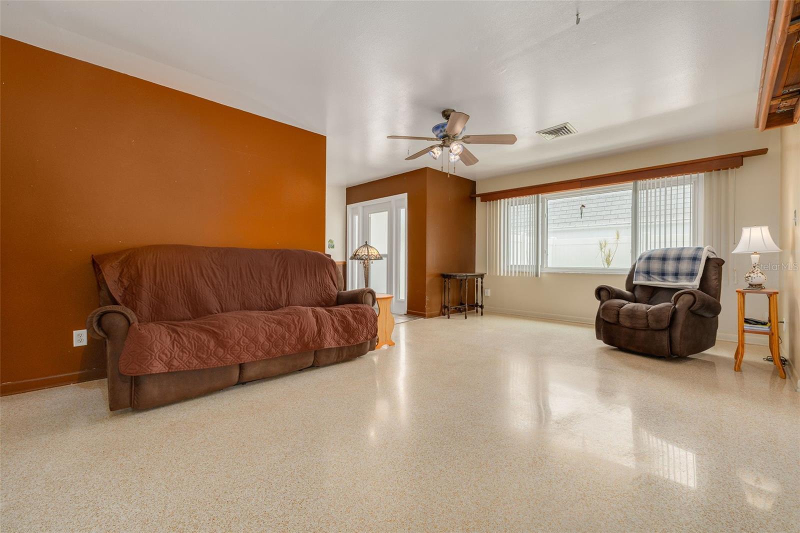 Beautiful terrazzo floors throughout