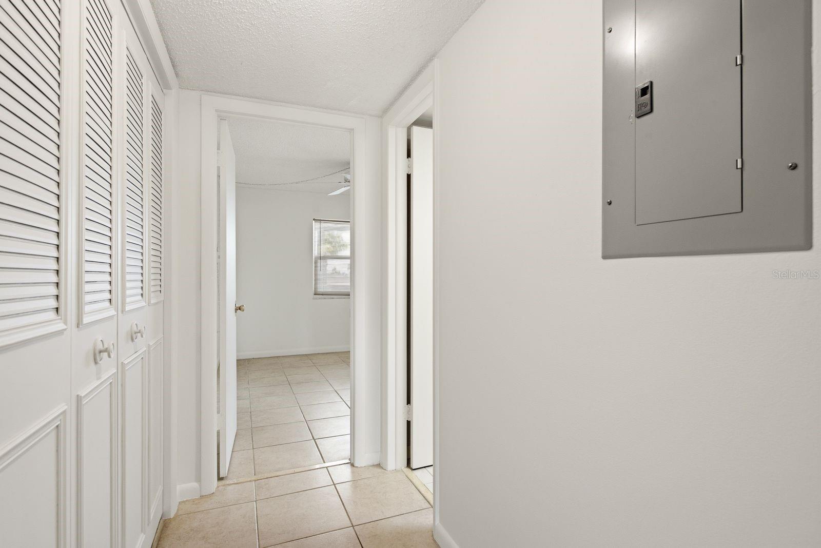 Hall to Guest Bathroom and Guest Bedroom