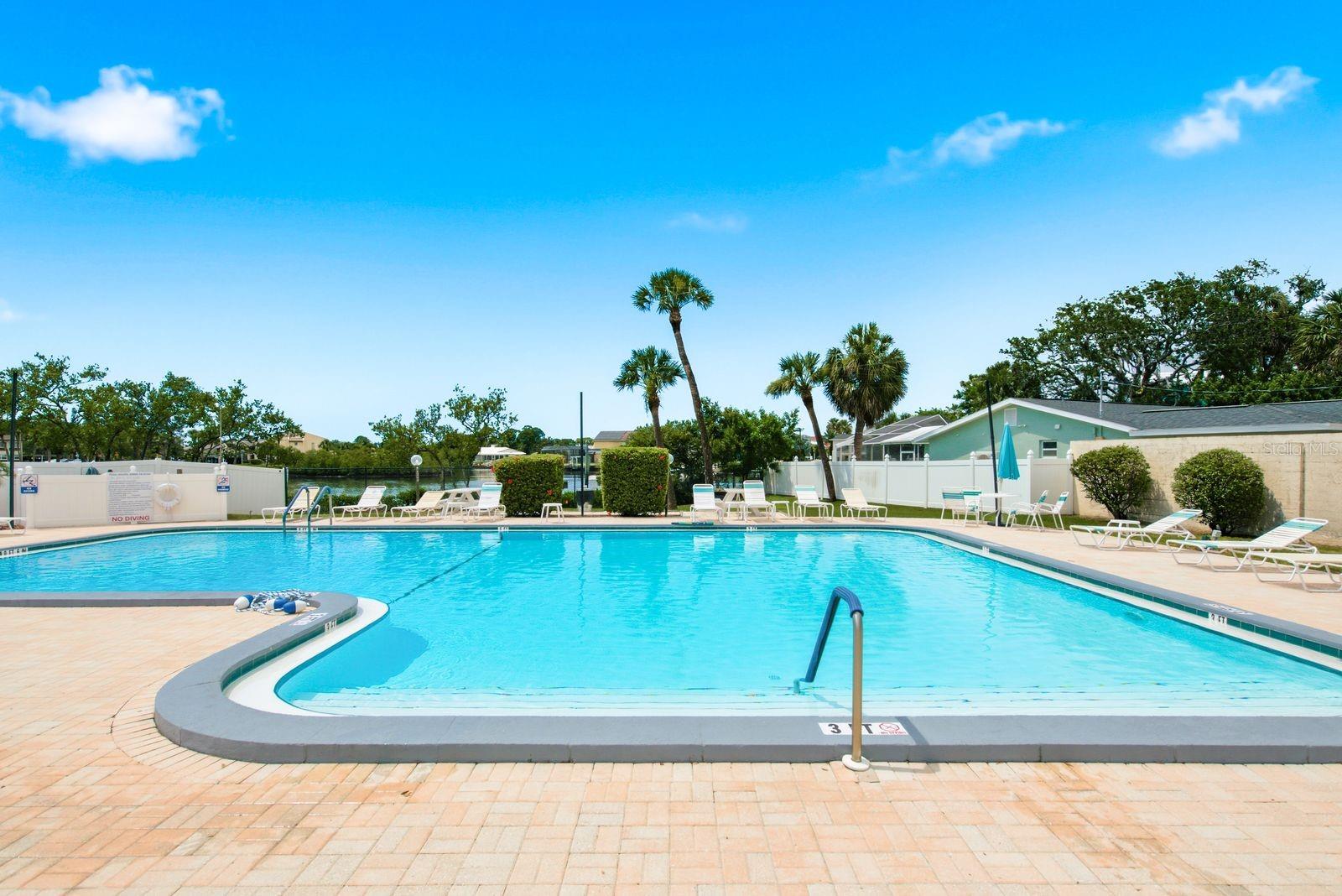 Gulf Harbors Community Pool, just steps away