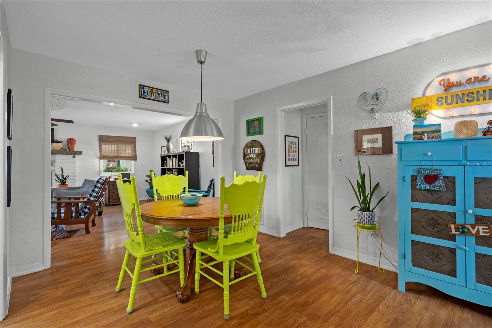 Dining area just outside the kitchen