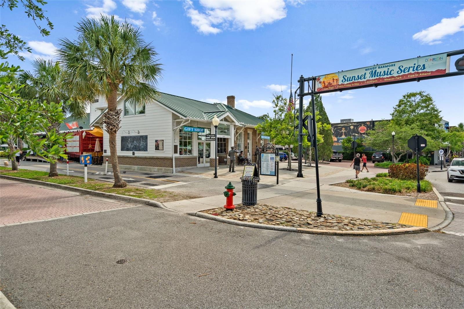 Dunedin History Museum and gift shop just off the Pinellas Trail and Main Street