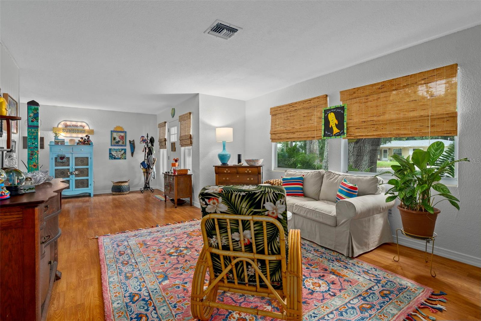 Main living area looking towards front door and foyer