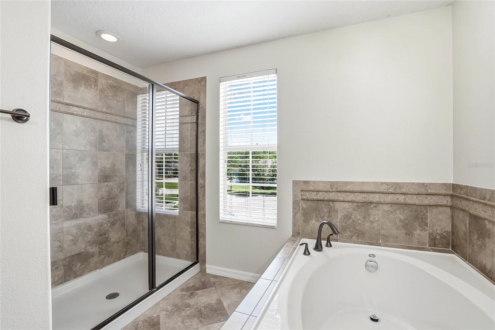 Garden tub and separate shower