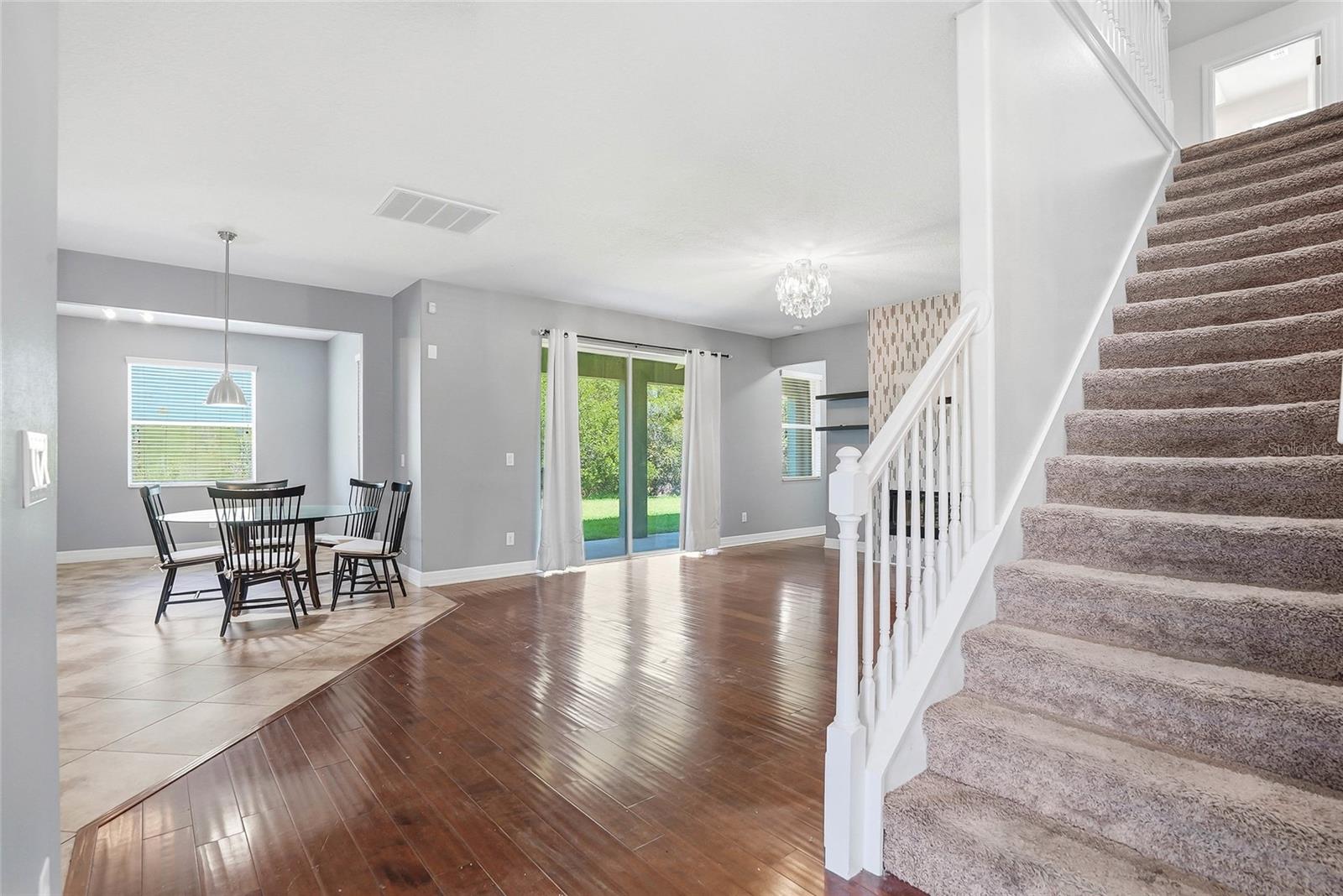 Family Room and eating space in Kitchen