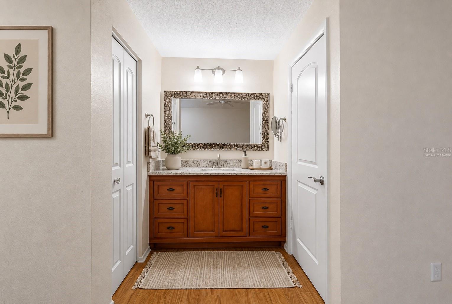 Vanity Primary Bedroom ensuite-virtually staged