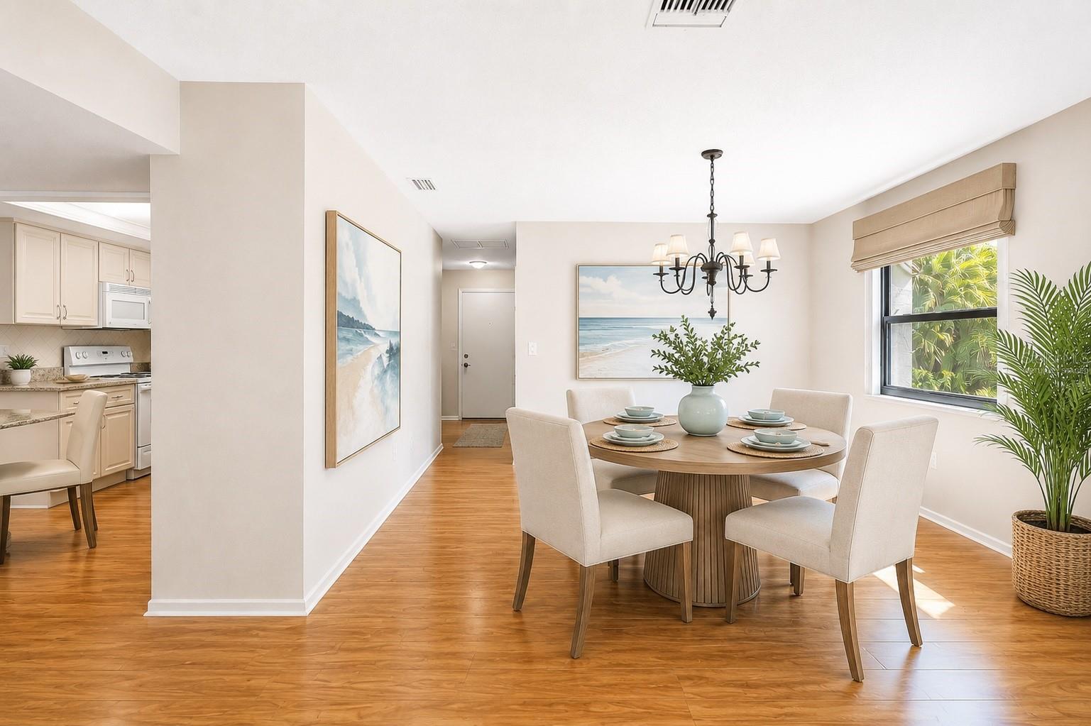 Dining Area-Natural light-virtually staged