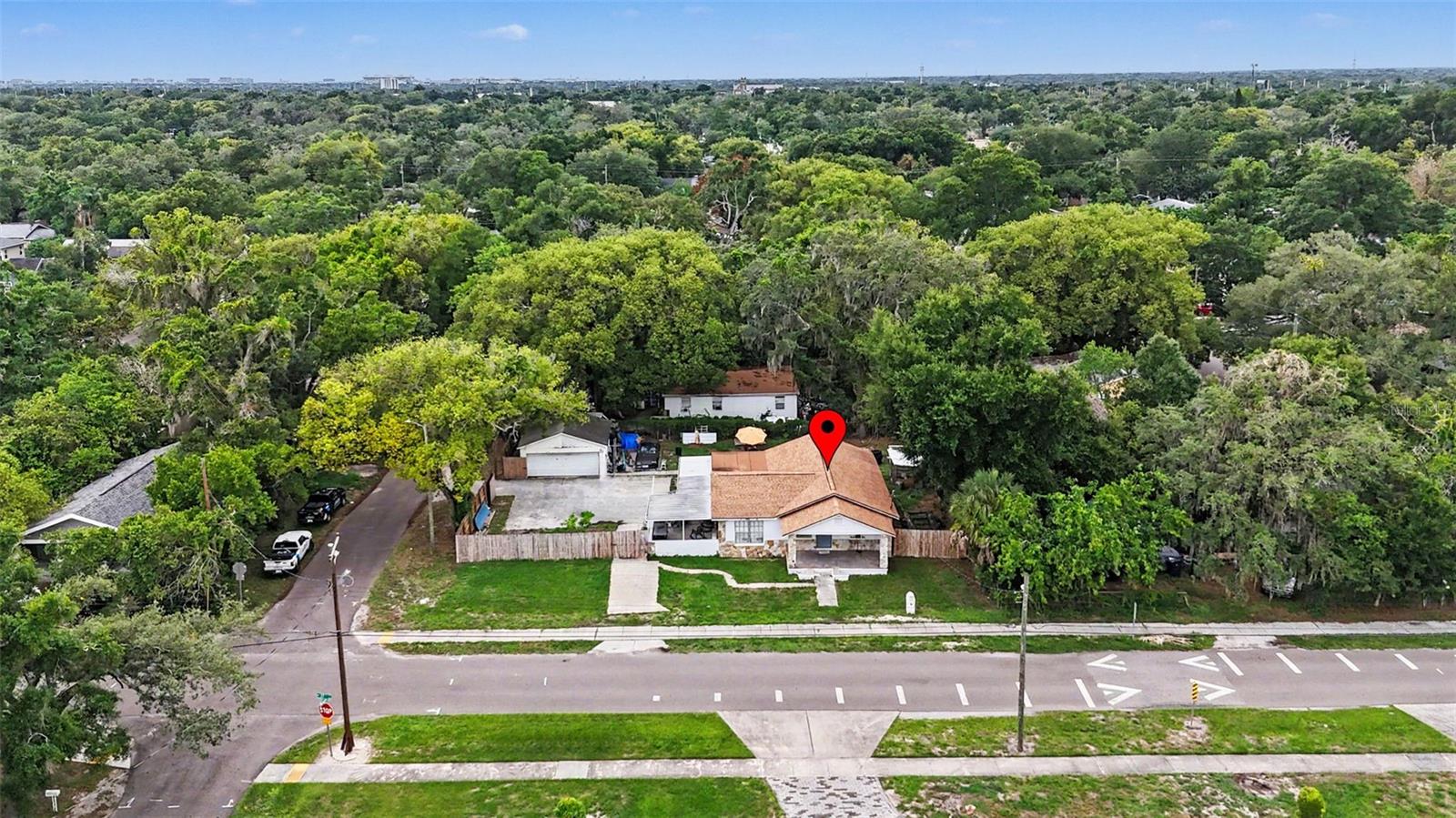 Aerial view of home