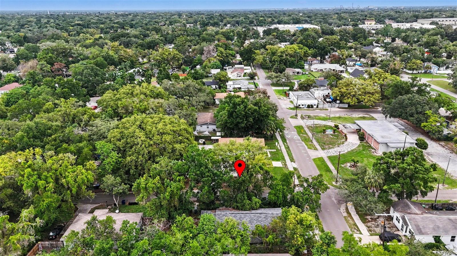 Aerial view of home & neighborhood