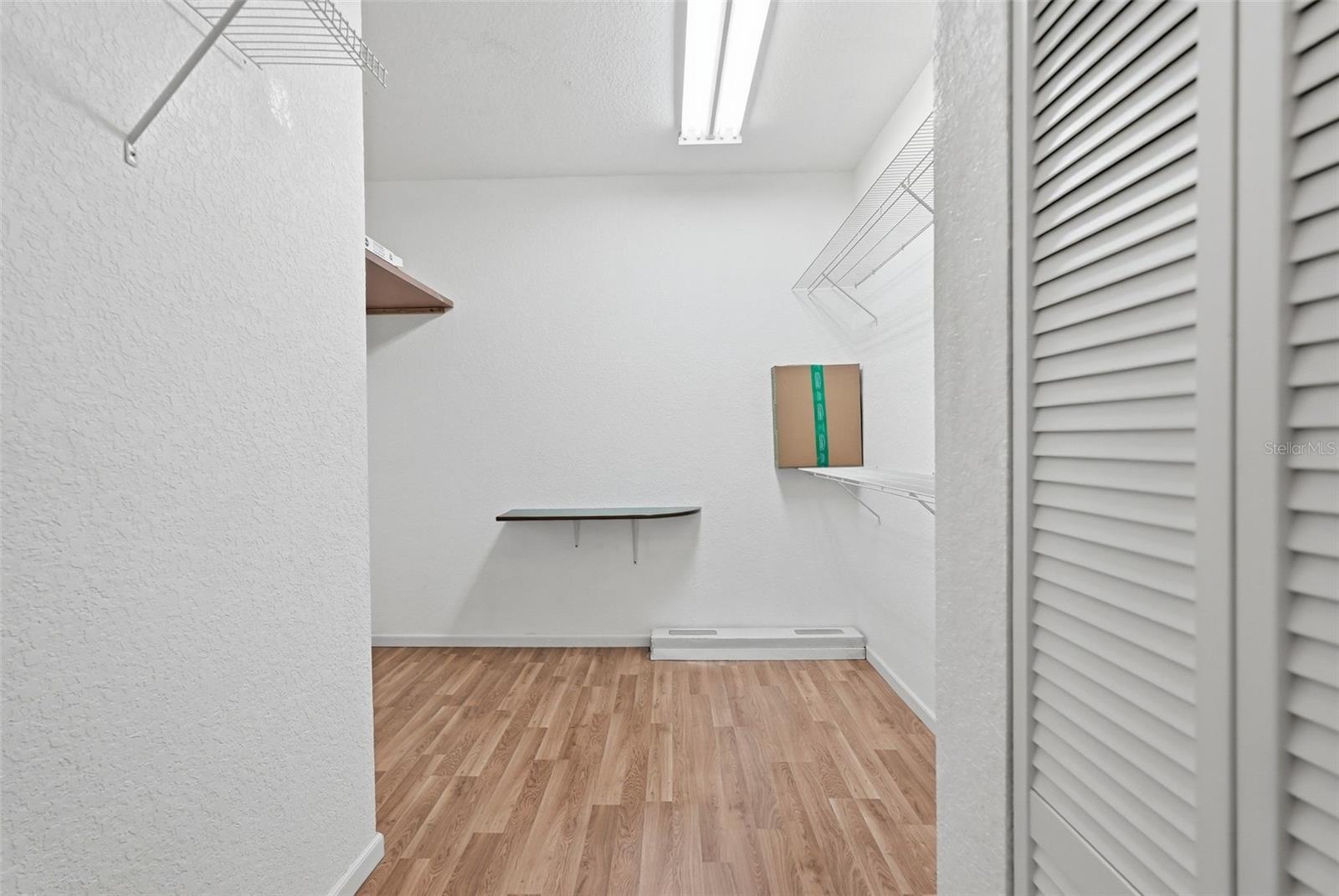 Upstairs walk-in closet
