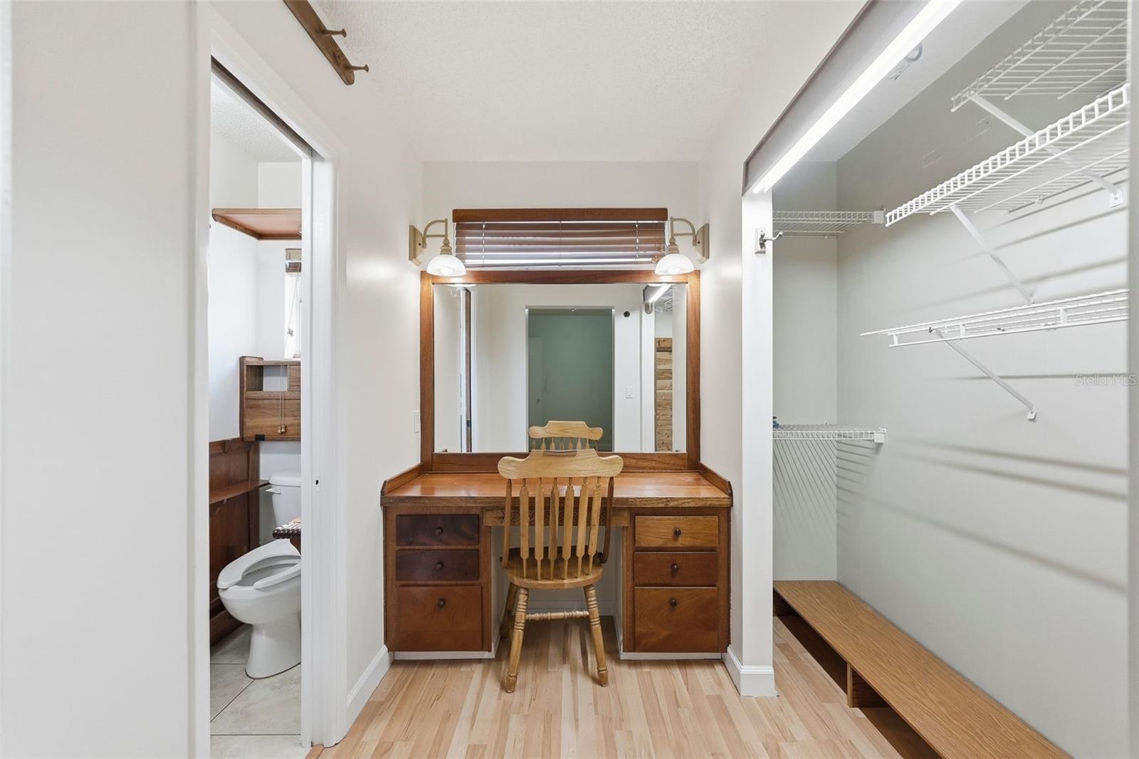Built in desk in downstairs bedroom w/ ensuite