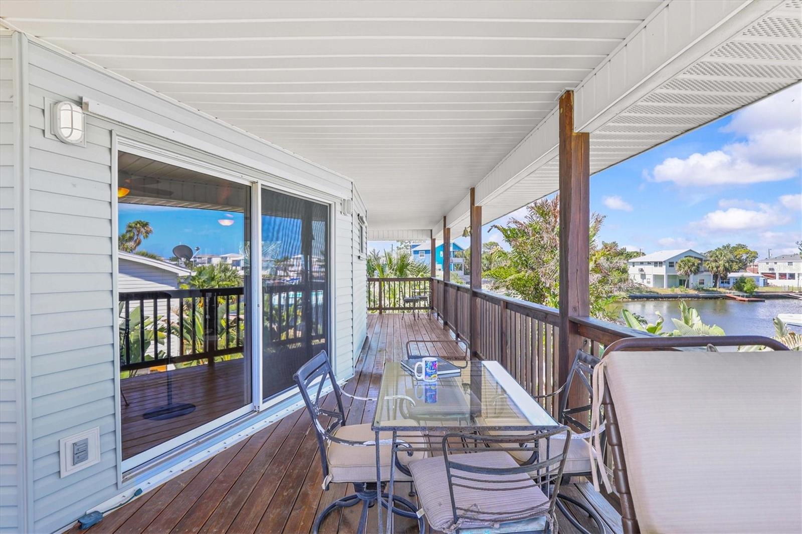 Upper Covered Deck looking at the Back